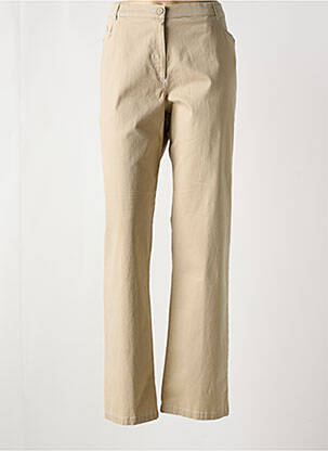 Blugi cu croială dreaptă bej CHRISTINE LAURE femeie