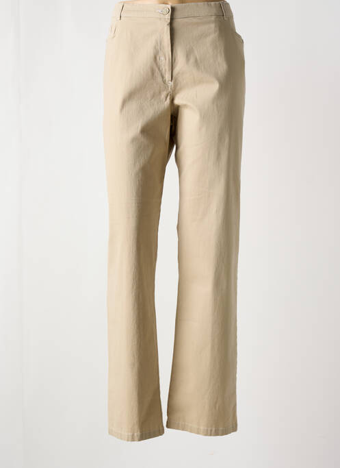 Blugi cu croială dreaptă bej CHRISTINE LAURE femeie