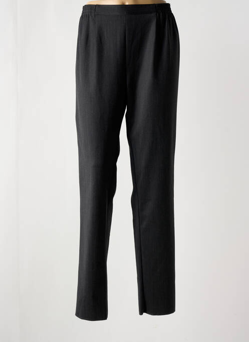 Pantalon drept talie cu cleme talie înaltă gri GEVANA femme