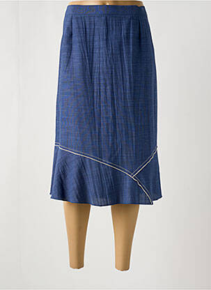 Fustă midi albastru GEVANA femeie