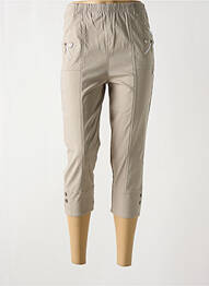 Pantalon trei sferturi talie elastică talie înaltă gri CHERRY B femme