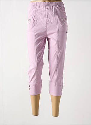 Pantalon trei sferturi talie înaltă talie înaltă violet CHERRY B femeie