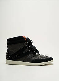 Adidași țesătură satinată toc plat până la 3 cm negru GROUNDFIVE femeie