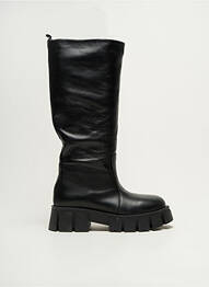 Cizme material neted toc de 4 la 6 cm negru METISSE femeie