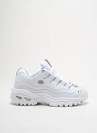 Adidași închidere cu șireturi vârf rotund alb SKECHERS fată