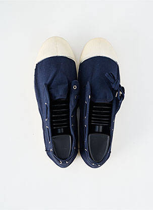 Pantofi de barcă vârf rotund vârf rotund albastru BENSIMON bărbat