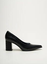 Pantofi cu toc țesătură satinată toc de 4 la 6 cm negru MYMA femeie