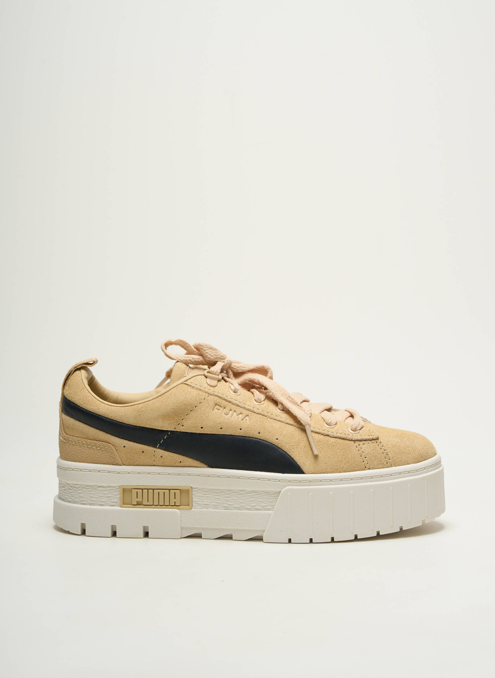 Adidași platformă toc de 4 la 6 cm bej PUMA femeie