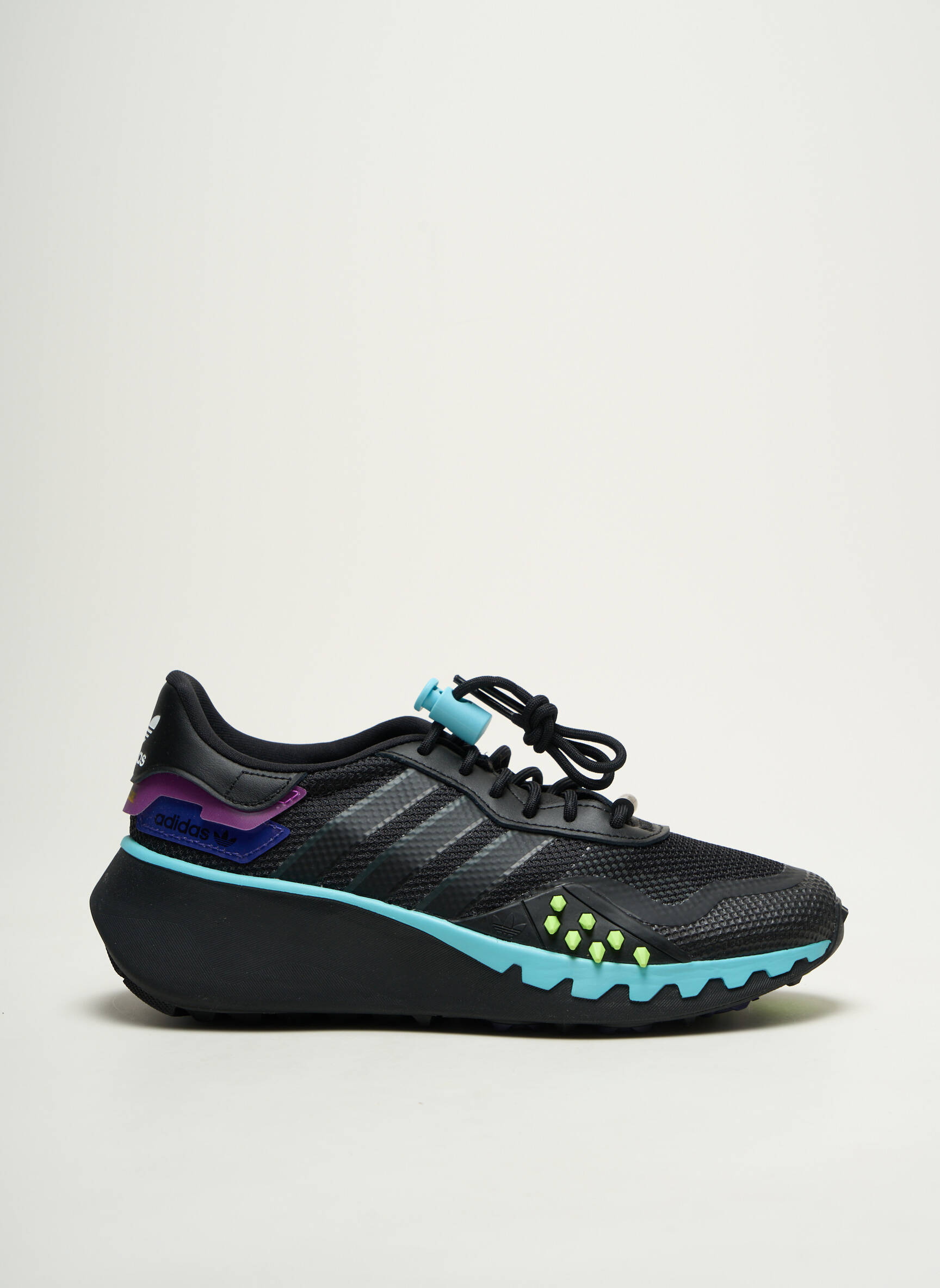 Adidași țesătură satinată toc de 4 la 6 cm negru ADIDAS femeie