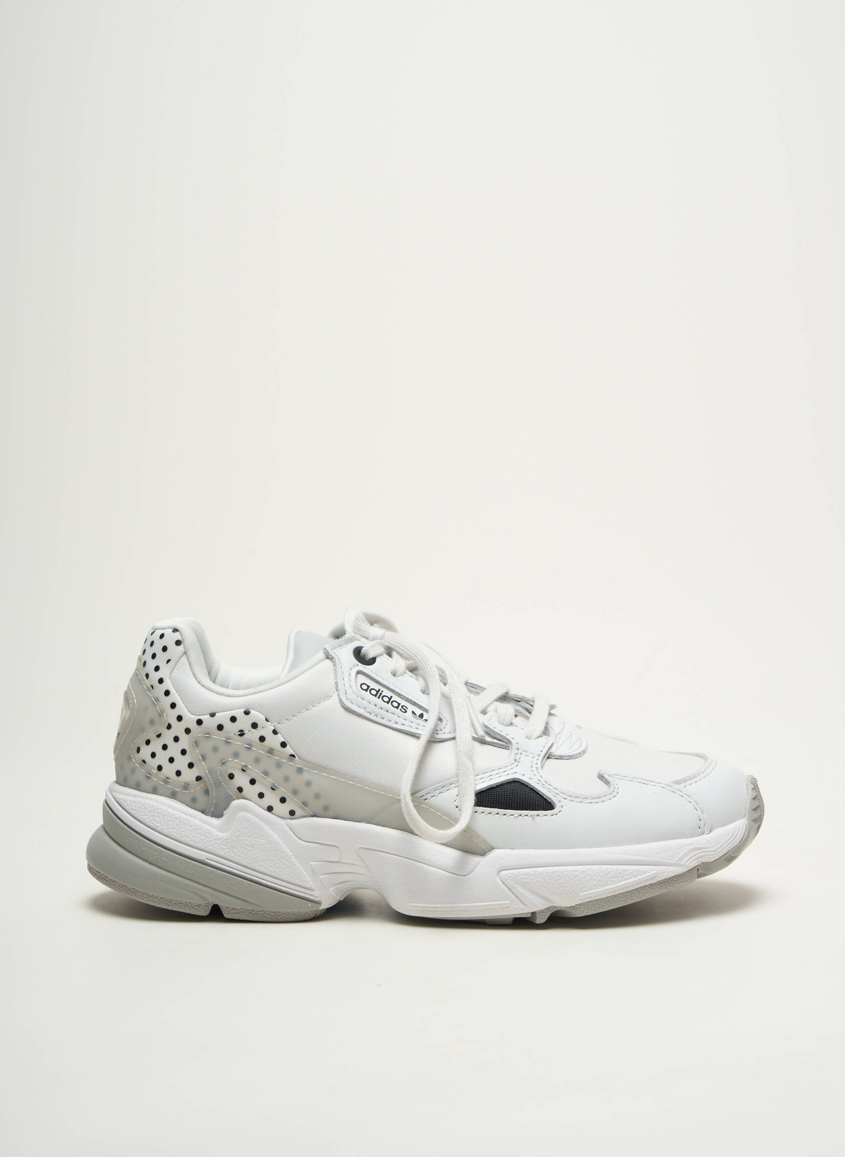 Adidași țesătură satinată toc plat până la 3 cm alb ADIDAS femeie