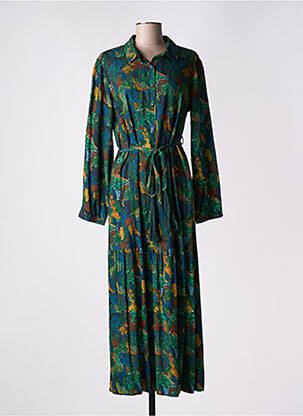 Rochie lungă mâneci lungi mâneci lungi verde AGATHE & LOUISE femeie