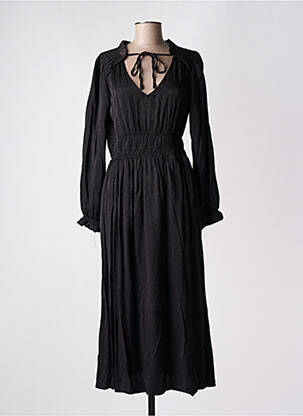 Rochie lungă mâneci lungi mâneci lungi negru EMILIE.K femeie
