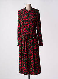 Rochie midi imprimeu floral mâneci lungi roșu KING LOUIE femme
