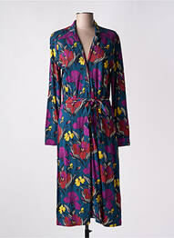 Rochie midi imprimeu floral mâneci lungi albastru KING LOUIE femeie