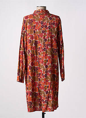 Rochie midi imprimeu floral mâneci lungi portocalie AGATHE & LOUISE femeie