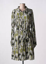 Rochie midi imprimeu fantezie mâneci lungi verde EMILIE.K femeie