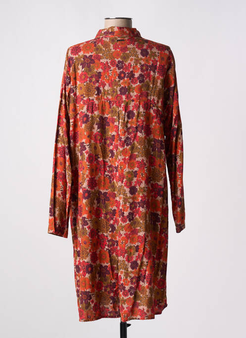 Rochie midi imprimeu floral mâneci lungi portocaliu AGATHE & LOUISE femme