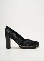 Pantofi cu toc vârf rotund toc de 7 la 9 cm negru MYMA femeie