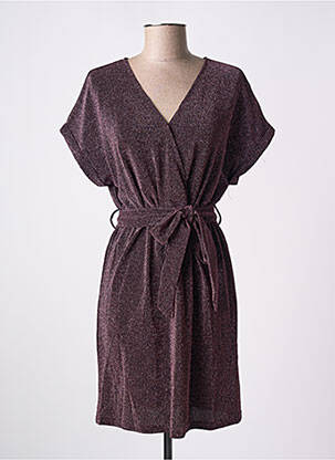 Rochie midi mâneci scurte mâneci scurte violet GRACE & MILA femeie