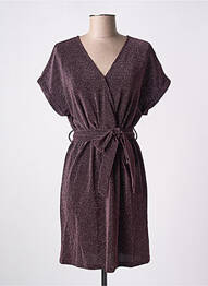 Rochie midi mâneci scurte mâneci scurte violet GRACE & MILA femeie