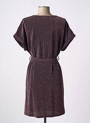 Rochie midi mâneci scurte mâneci scurte violet GRACE & MILA femeie