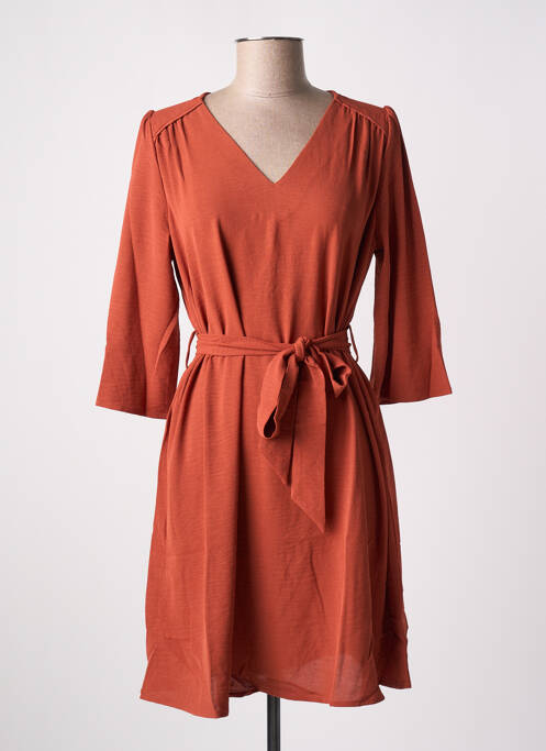 Rochie midi portocaliu GRACE & MILA femeie