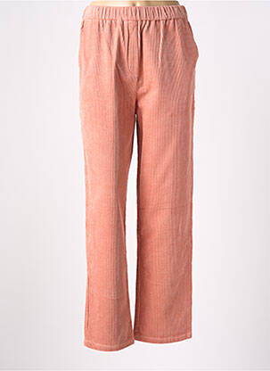 Pantalon drept talie elastică roz FRNCH femeie