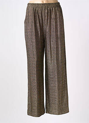 Pantalon evazat talie elastică auriu GRACE & MILA femeie