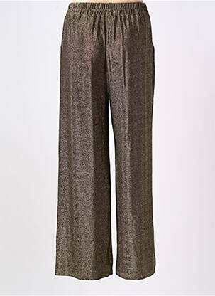 Pantalon evazat talie elastică auriu GRACE & MILA femeie