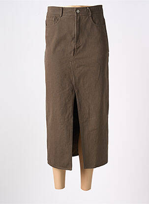 Fustă midi maro GRACE & MILA femeie