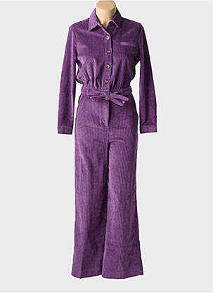 Salopetă-pantalon închidere cu nasturi pe față mâneci lungi violet DES PETITS HAUTS femeie