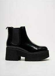 Botine/ghete vârf rotund toc de 4 la 6 cm negru BUFFALO femeie