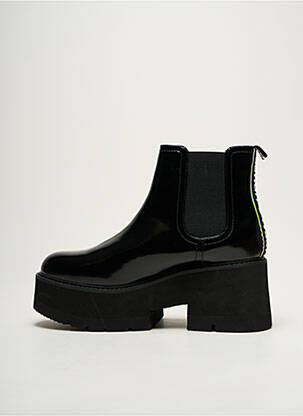 Botine/ghete material neted toc de 4 la 6 cm negru BUFFALO femeie