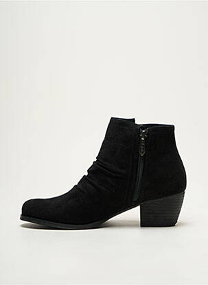 Botine/ghete cubanez toc de 4 la 6 cm negru LPB femeie