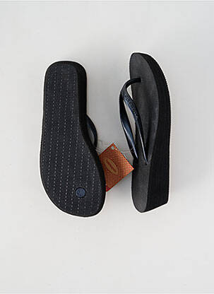 Șlapi țesătură satinată toc de 4 la 6 cm negru HAVAIANAS femeie