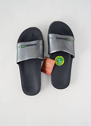 Mulete/saboți țesătură satinată toc plat până la 3 cm argintiu HAVAIANAS femeie
