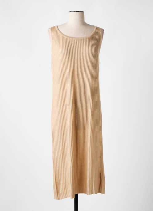 Rochie midi bej CALIFORNIA ET MISS femeie