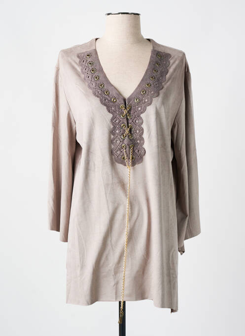 Tunică mâneci lungi bej JESSIE & VANESSA femeie