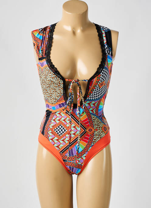 Costum de baie dintr-o singură piesă portocaliu REVE EN DENTELLE femeie