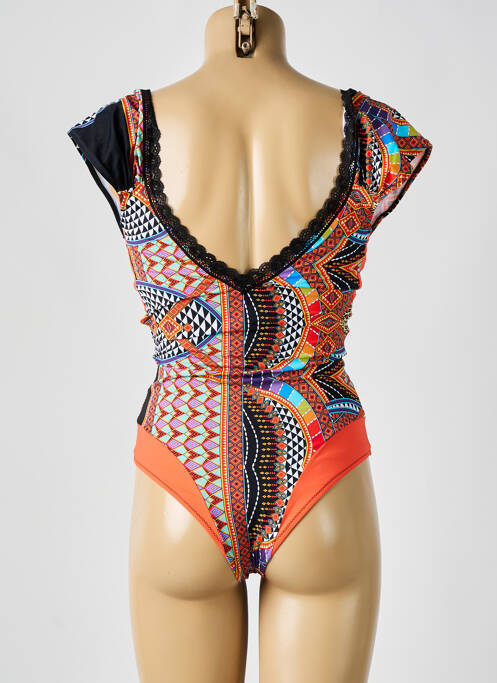 Costum de baie dintr-o singură piesă portocaliu REVE EN DENTELLE femeie