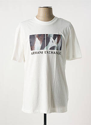 Tricou elasticitate mâneci scurte bej ARMANI EXCHANGE bărbat