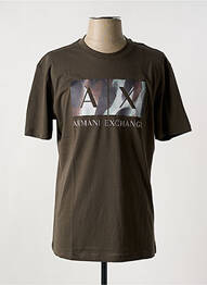 Tricou elasticitate mâneci scurte maro ARMANI EXCHANGE homme