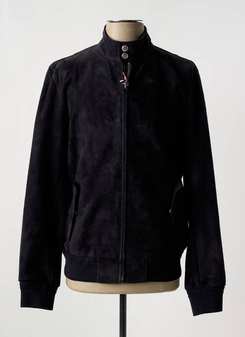 Geacă din piele negru PATROUILLE DE FRANCE bărbat