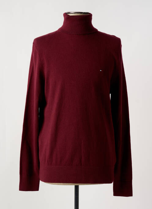 Pulover cu guler înalt roșu TOMMY HILFIGER bărbat