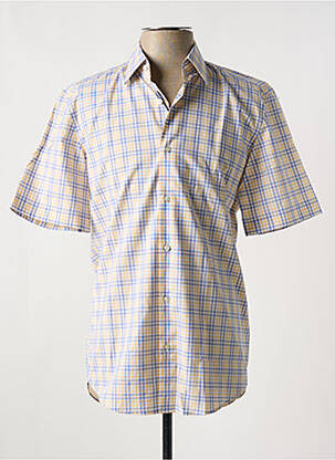 Cămașă cu mâneci scurte galben HUGO BOSS bărbat