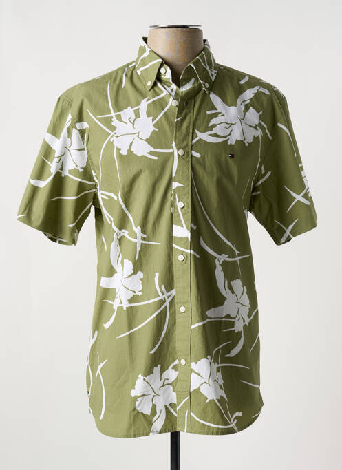 Cămașă cu mâneci scurte verde TOMMY HILFIGER bărbat