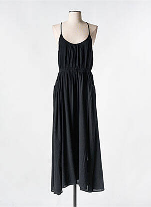 Rochie lungă țesătură crep bretele subțiri negru SEE U SOON femeie
