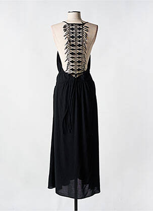 Rochie lungă țesătură crep bretele subțiri negru SEE U SOON femeie
