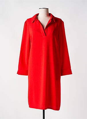 Rochie midi mâneci 3/4 mâneci 3/4 roșu JANIS & JOHN femeie