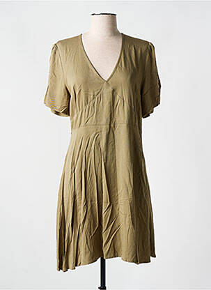 Rochie scurtă mâneci scurte mâneci scurte verde LES P'TITES BOMBES femeie